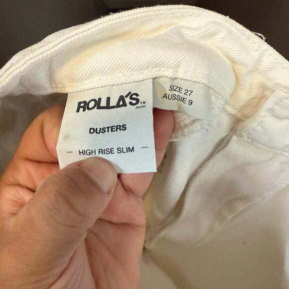 Rolla’s Size 27 Dusters High Rise Slim Straight Jean in Vintage White New - Picture 6 of 9